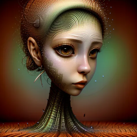 Naoto Hattori's painting depicting a woman, surrealism art, highly detailed, surrealistic fantasy background, style of Naoto Hat...