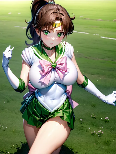 (nsfw)grassland(View your viewers, Have a look at this、Looking into the camera:2.0)、Sailor Jupiter、Hmph , Thigh opening、Spread y...