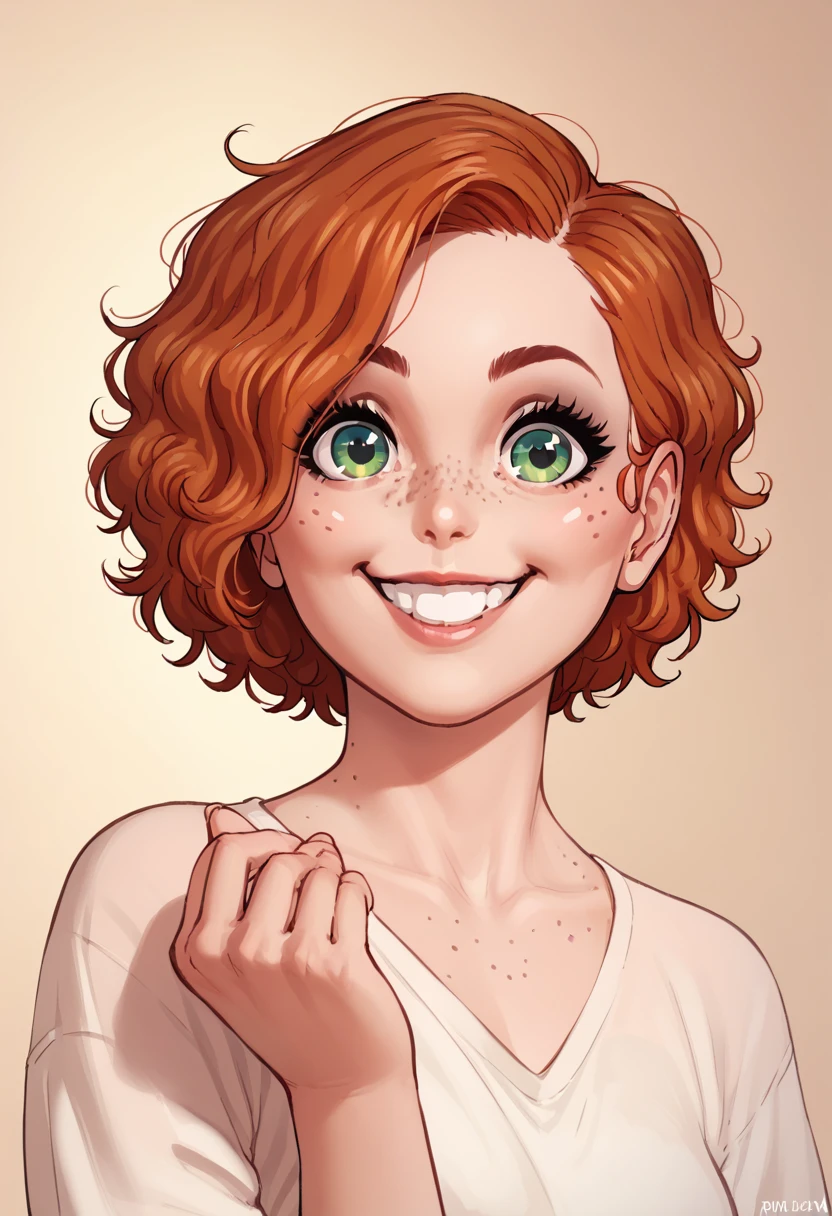 Redhead, smile, freckless