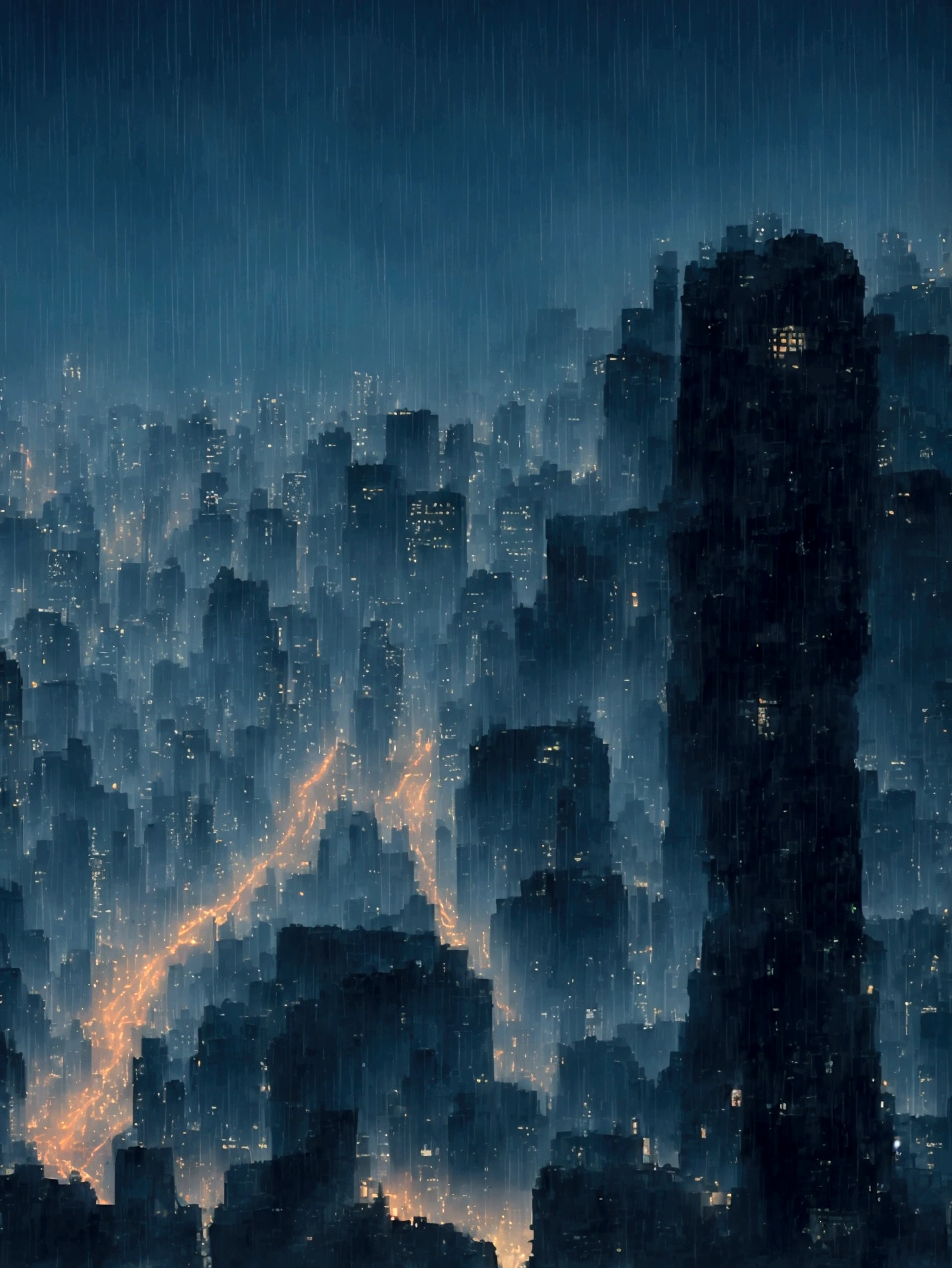 a beautiful anime girl, detailed urban world, tall and slender figure, almost semi-naked, subzero type mask, extremely detailed face and eyes, long eyelashes, soft skin, intricate jewelry, dramatic lighting, neon city lights, skyscrapers, rainy atmosphere, moody color palette, cinematic composition, photorealistic, 8k, masterpiece