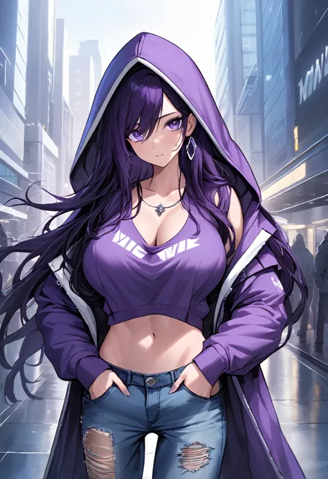 (masterpiece:1.37), best quality, (extremely detailed:1.37), woman, (very long hair:1.5), dark purple hair, purple eyes, (extrem...