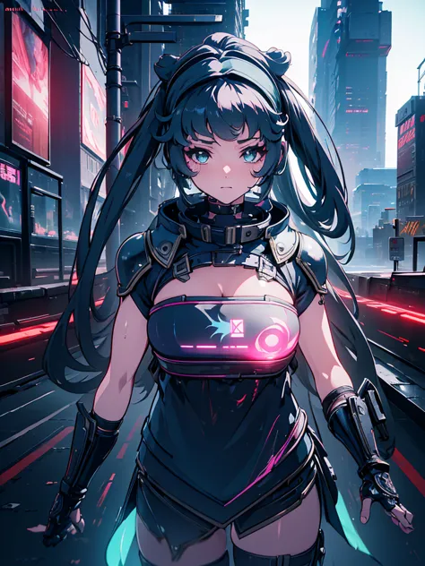 a beautiful detailed anime girl, sexy urban futuristic outfit, subzero mortal kombat mask covering mouth, submachine gun on back...