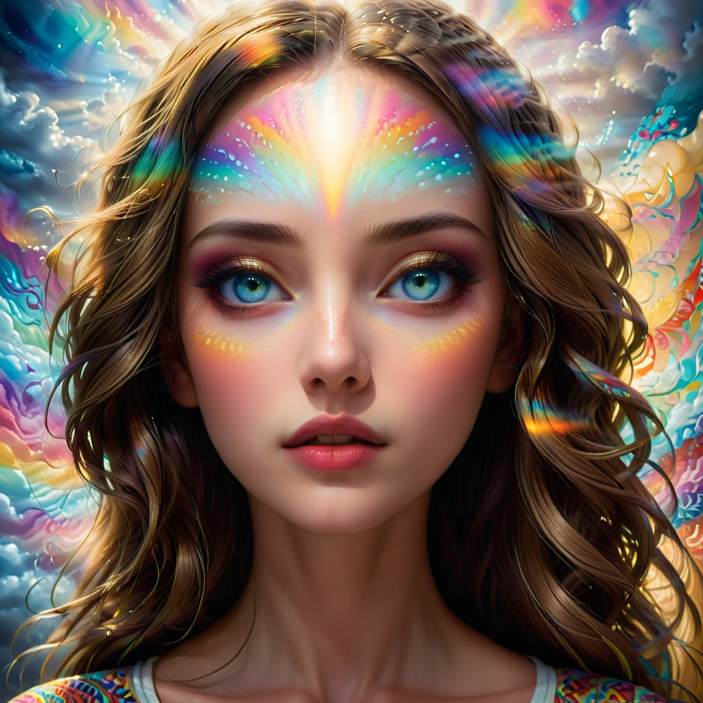 Group of beautiful women, Woman with eyes closed, Optical illusion, Surreal, Complex, Very detailed, photoRealistic, Cinema Lighting, Dramatic Shadows, Vibrant colors, Complex patterns, (Highest quality,4K,8K,High resolution,masterpiece:1.2),Super detailed,(Realistic,photoRealistic,photo-Realistic:1.37),Structure of the film,Dramatic lighting,Gloomy atmosphere,Enchantingな,Surreal,dream-like,Complex details,visually striking,Enchanting