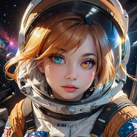 perfect eyes, zoe, heterochromia, astronaut, beautiful detailed eyes, beautiful detailed lips, extremely detailed eyes and face,...