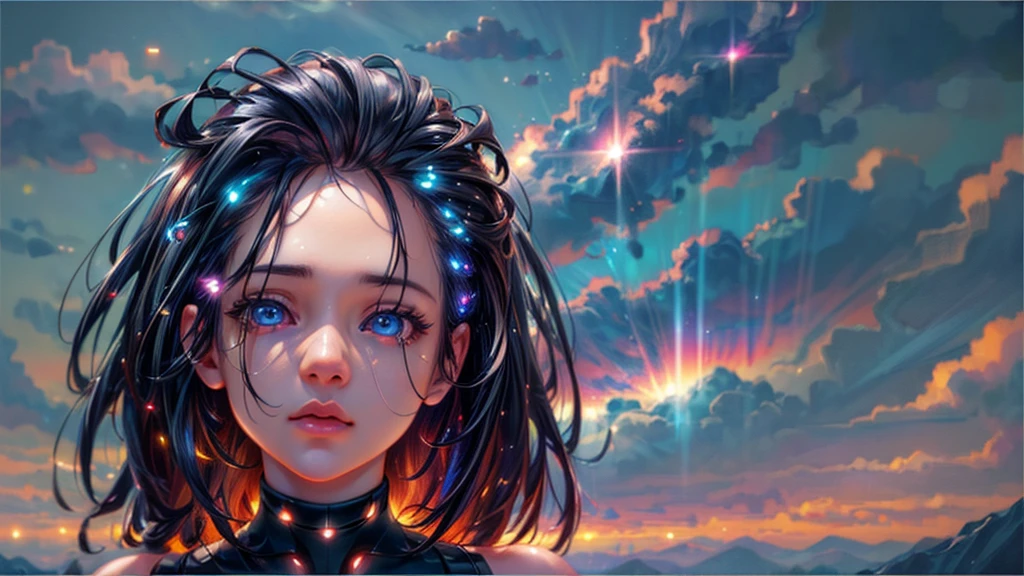 perfect eyes, Zoe, toddler girl, long hair, Heterochromia, astronaut, beautiful detailed eyes, beautiful detailed lips, extremely detailed eyes and face, long eyelashes, 1girl, astronaut, heterochromia, space, beautiful stars, beautiful galaxies, (best quality,4k,8k,highres,masterpiece:1.2),ultra-detailed,(realistic,photorealistic,photo-realistic:1.37),digital art, science fiction, surreal, cinematic lighting, vibrant colors, dramatic lighting, medium shot, full body, waist up, centered, detailed background, stars and galaxies in the distance, 