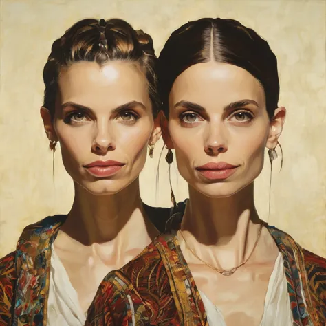 Two heads, (masterpiece, best quality:1.2), 1girl, solo, Laura Bailey