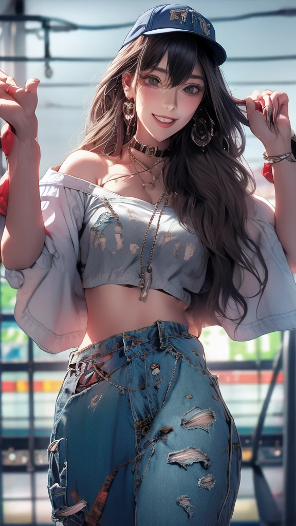 masterpiece, highest quality, pixiv, cool girl, the strongest sports girl, basketball, Popular Characters, baseball cap, Stylish sunglasses, Cute bra and panties, dark brown hair, curly hair, dull bangs, straight bangs, color contact lens eyes, gal, Improve、Heavy Big 、、blue sea、The best oceans、Luxury quality、royalty、The best oceans