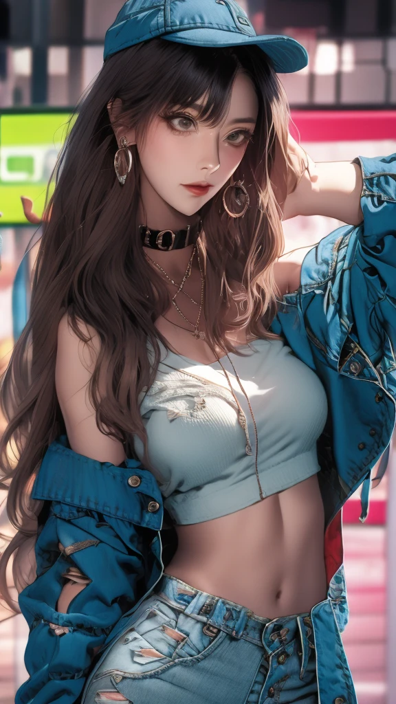 masterpiece, highest quality, pixiv, cool girl, the strongest sports girl, basketball, Popular Characters, baseball cap, Stylish sunglasses, Cute bra and panties, dark brown hair, curly hair, dull bangs, straight bangs, color contact lens eyes, gal, Improve、Heavy Big 、、blue sea、The best oceans、Luxury quality、royalty、The best oceans