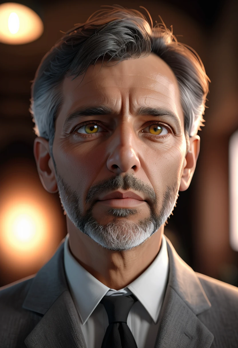 portrait, Face to Face, Film photo of a male Catalan theologian, light, Depth of Field, Bokeh, realism, Reality, hyperrealism, Professional photography, Ultra HD, Digital SLR Camera, Human Development Report, Ambient Occlusion, Iris and pupil rendering, Advanced Color Sorting, NVIDIA RTX RAY TRACING