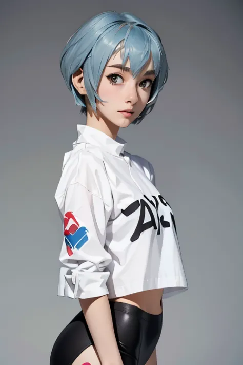 Highest quality　High resolution　Simple　A cute girl cosplaying as Rei Ayanami　