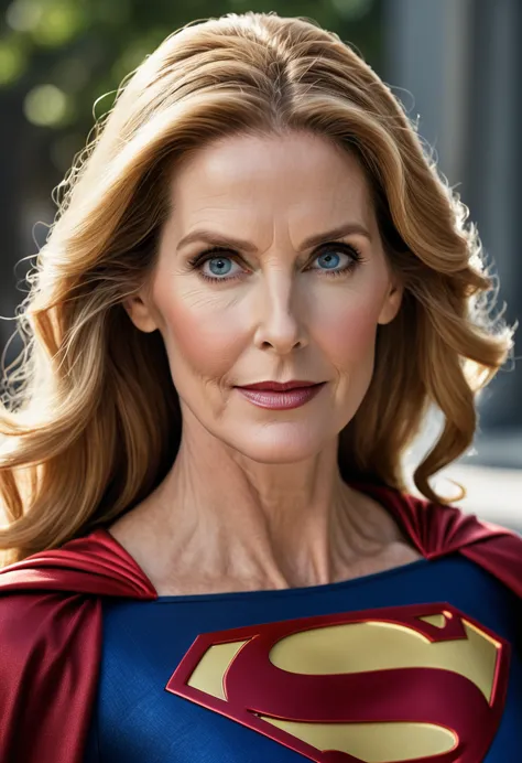 Julie Hagerty Supergirl; HD. Photograph, ((realism)), extremely high quality RAW photograph, ultra detailed photograph, sharp fo...
