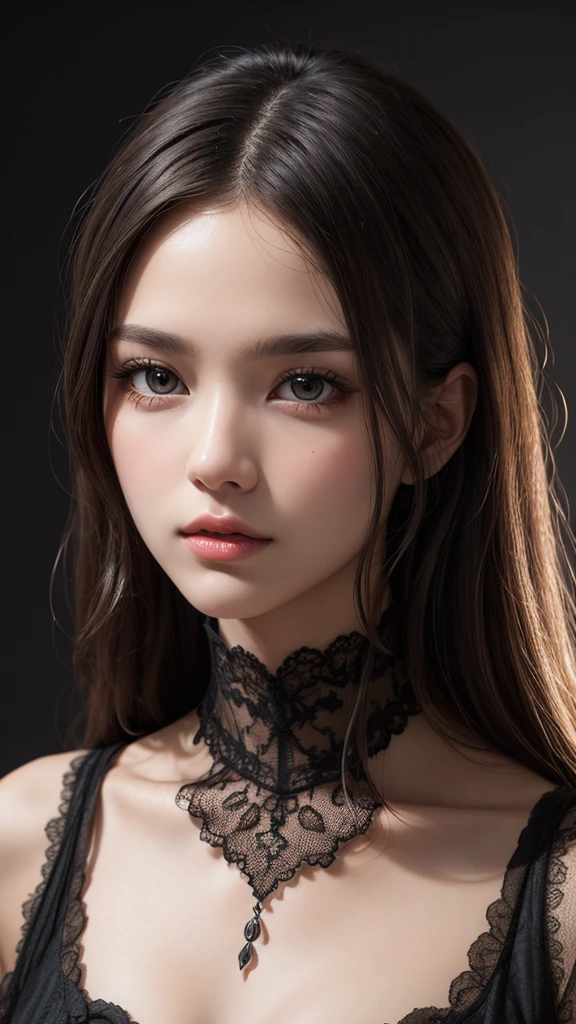  woman (gothic art)womanผมดำตาแดงสวย, Elegant and refined eyes,  Highly detailed face, Detailed eyes, beautiful long eyelashes, complicated details, Award-winning digital art, movie light, Amazing color, realistic, 8K, Masterpiece,gothic art