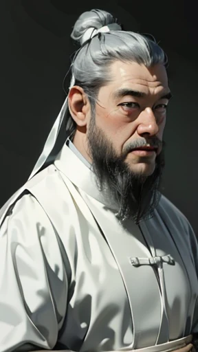 Men in ancient Chinese costumes、(ancient chinese hairstyle male)、、Highest quality、masterpiece、Ultra-high resolution、(Realistic:1.4)、Game Poster、Crisp and beautiful image quality、Long beard、Embroidered cloth wrapped around a topknot、whole body ,(Skin of color, ),(long and heavy white beard):1.2), (Very detailed, bloom:1.5), (Highest quality, Concept Art, 4K), (analog:1.2), (high sharpness), (Detailed pupil:1.1), (Painting:1.1), (digital Painting:1.1), Detailed face and eyes, masterpiece, Highest quality, (Very detailed photos:1.1), 8K, photoRealistic, (Gray Hair、Dynamic Short Hair), (PurerosFace_v1:0.2), [:(Detailed face:1.2):0.2], sharp, Realistic, Realistic Shadow, 