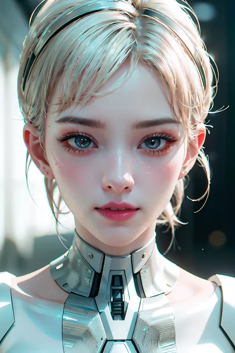 《The role of artificial intelligence》。（（（Virtual character design：Psychological counselor。miss，20 years old，white short hair，Exq...