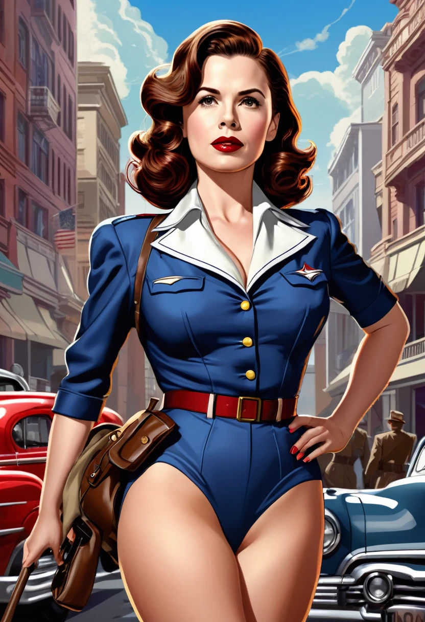 Arte conceptual peggy carter (agent carter), very detailed environment -  SeaArt AI