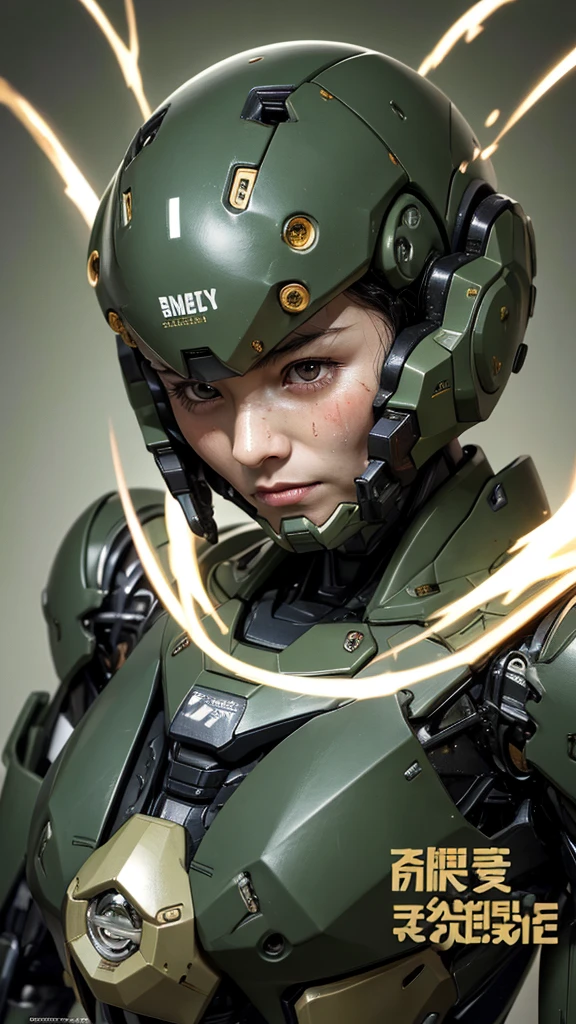 最high quality非常に詳細, Advanced Details, high quality, 最high quality, High resolution, 1080P, hard disk, beautiful,(War Machine),(Snug-fitting headgear),See the big picture,beautifulサイボーグ女性,Dark Green Mecha Cyborg Girl,Battle Mode,Mecha Body Girl　8k dark green body armor　((Japanese middle-aged women))　Sweaty face　Sweaty hair　Brown eyes　Droopy eyes　short hair　　boyish　Steam coming out of my head　My hair is wet with sweat　Black Hair, Steam coming out of the mouth　Lying in bed　The skin under the face is not exposed　waiting　(On all fours)　asphyxia　(Painful expression) Full body portrait