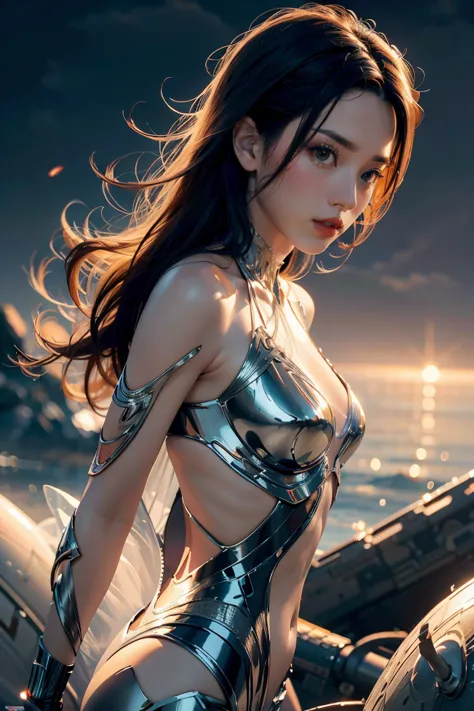 Translucent ethereal alien warrior，ModelShoot style, (Extremely detailed CG unified 8K wallpapers), The beauty of abstract styli...