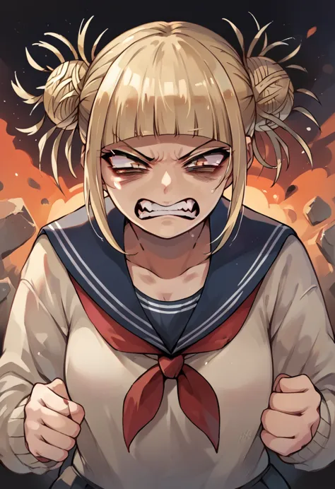 himiko toga playing xbox while angry