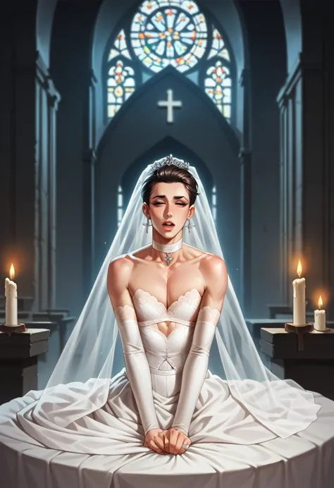 a father （he had been brainwashing by his second son,crossdressing,sex with his second son every day, wear sexy wedding lingerie...