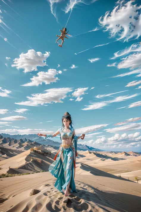 The Flying Goddess of Dunhuang，barefoot