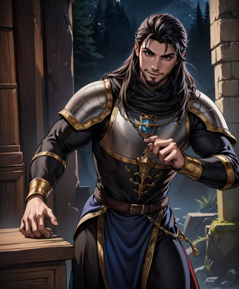 (((Single character image.))) (((1boy)))  (((18 years old.))) (((18yo.))) (((Dressed in medieval fantasy attire.))) (((Dressed i...