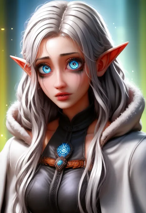 a close up, a character portrait by Yang J, pixiv contest winner, fantasy art, white haired deity, beautiful character painting,...