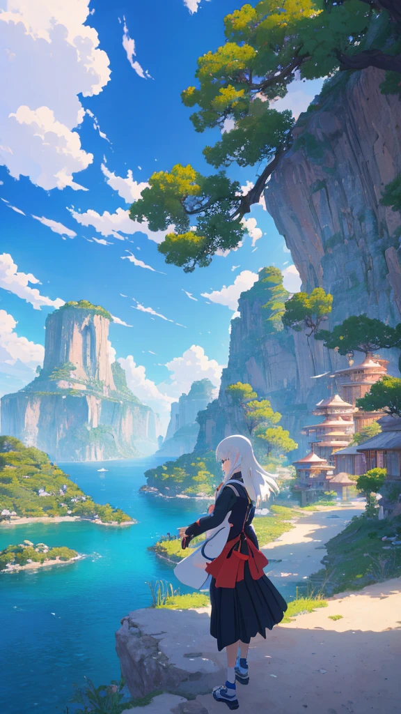 Dive into the captivating world of anime landscapes brought to life by cutting-edge AI technology. Browse our gallery of stunning, computer-generated scenes that blend traditional anime aesthetics with imaginative virtual artistry – perfect for fans and creatives seeking inspiration or a glimpse into the future of digital art, ((high contrast)),((ultra sharp)),((highly detailed)).