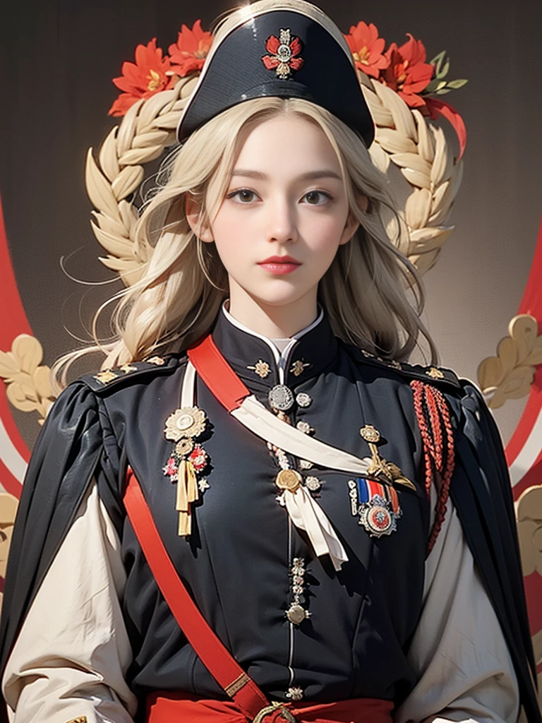 Reine Zerg Belle Fille: Ranlinger, 2, (Commandant militaire prussien:1.6), Les cheveux en désordre, beautiful visage parfait, Peau douce, visage parfait, Yasutomo Oka&#39;le style de peinture, Seins gros et fermes, mamelons durs, Wearing the black uniform of a Commandant militaire prussien, Médailles militaires,  exposer les seins, Décolleté exposé, Ajouter du violet clair et du violet, Ajouter du rouge clair, détails complexes, écran de démarrage, Résolution 8k, chef-d&#39;œuvre, Grave, Des yeux perçants, casser, argent blanc, Pose sexy dynamique, Transpirer, (saluer, Porter un sabre sur la hanche:1.4), (Château du 18ème siècle, Berlin:1.3), Des yeux perçants, casser, blonde blanche, Vents forts, lumière colorée