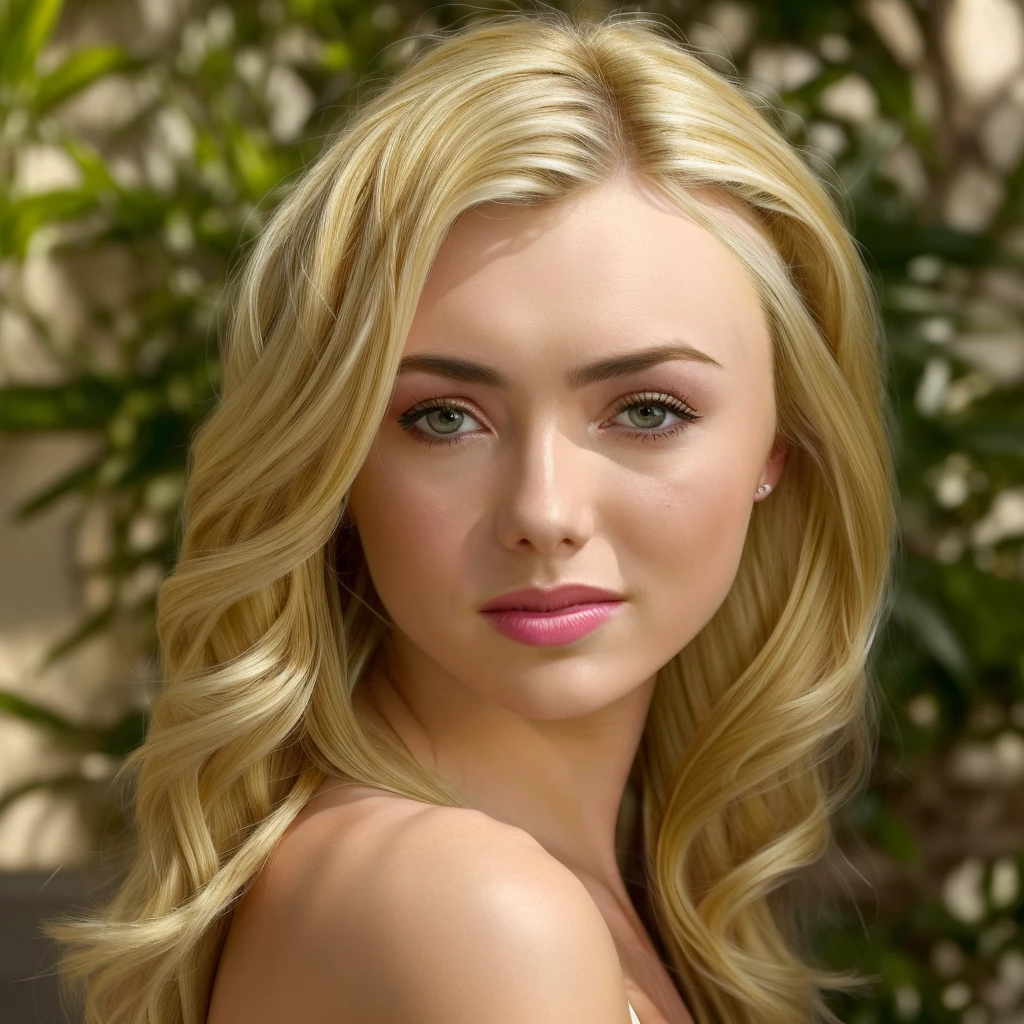 Peyton List  (Meisterwerk, beste Qualität), ,Meisterwerk, Betrachter betrachten, (detailliertes schönes Gesicht),  Extrem detailliert, Hoch, 1 Mädchen, Blondes Haar, lange Haare, beste Qualität 