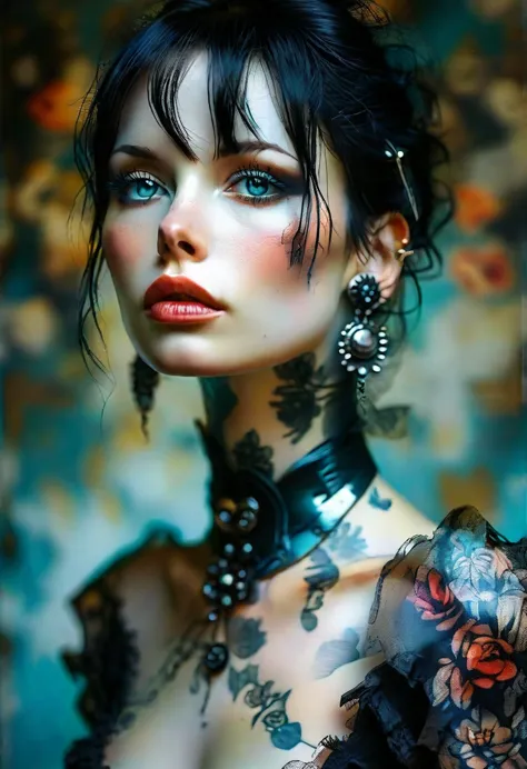 full body photo art photo art by michael garmash, lilia alvarado, russ mills, wide-angle image of a gorgeous and hot 27 year old...