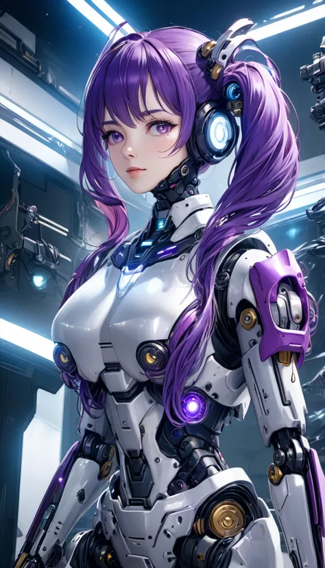 (((Best quality, 8k, Masterpiece: 1.3)), ((best quality)), ((masterpiece)), (detailed), perfect face, Female android, artificial...