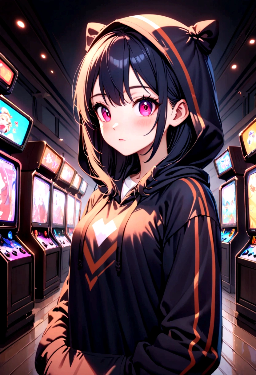 a Chinese college teenager, gaming nerd, wearing hoody