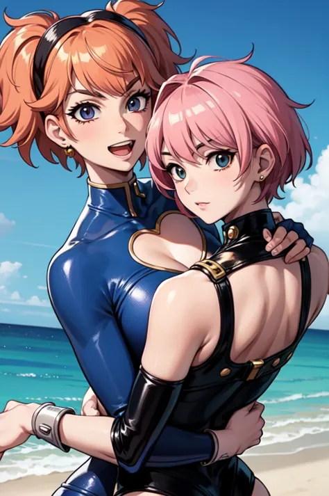 jolyne kujo touching trish una&#39;s ass, in front of the house