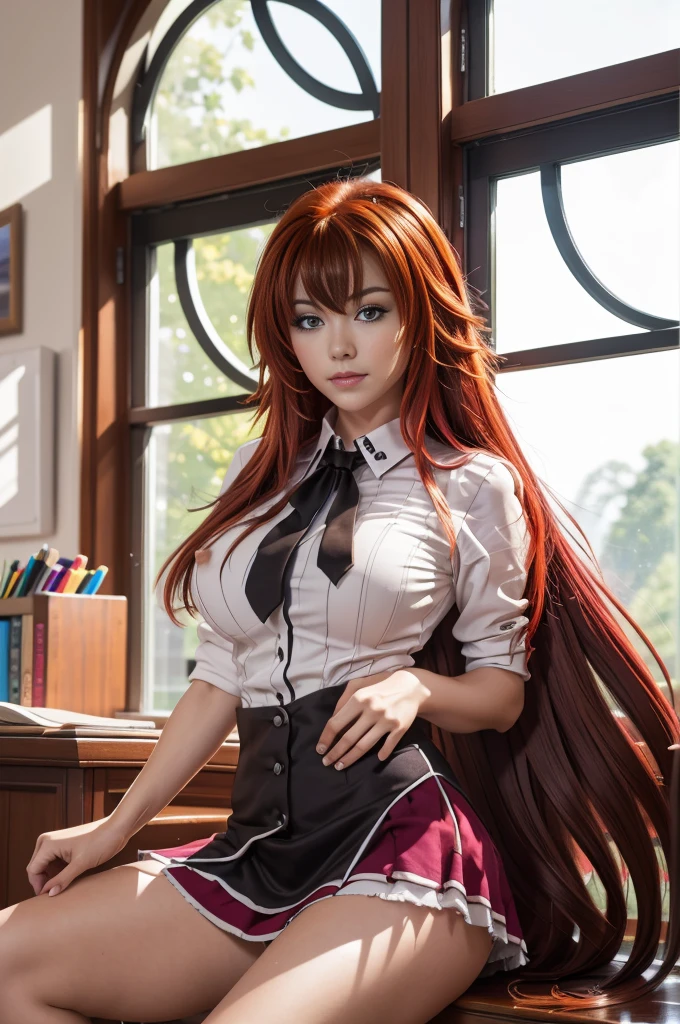 
(best quality, masterpiece, colorful, highest detailed), (photorealistic:1.2), raw photo, ((rias gremory)),sexy, big breasts, in classroom,mini skirt, unbottonrd shirt, (vibrant color), (intricate details), (dynamic angle), exposure blend, bokeh, dim light, (hdr:1.4), high contrast, (muted colors, dim colors, soothing tones:1.3), low saturation, morbid