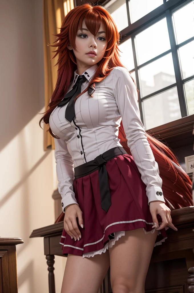 
(best quality, masterpiece, colorful, highest detailed), (photorealistic:1.2), raw photo, ((rias gremory)),sexy, big breasts, in classroom,mini skirt, unbottoned shirt, (vibrant color), (intricate details), (dynamic angle), exposure blend, bokeh, dim light, (hdr:1.4), high contrast, (muted colors, dim colors, soothing tones:1.3), low saturation, morbid