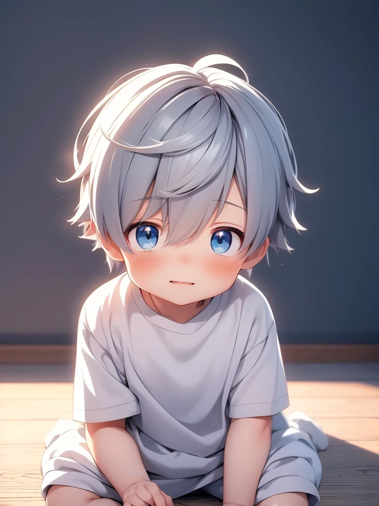 Anime Junge sitting on the floor with his eyes open, Anime Junge, Süßer Anime, Anime-Bild eines süßen Jungen, Süßer Anime face, cute Anime Junge, 4K-Anime-Hintergrundbild, Sanfte Anime-CG-Kunst, Anime-Hintergrundbild 4k, Anime-Tapete 4k, Anime-Stil 4k, extremely Süßer Anime girl face, realistischer Anime-3D-Stil, 4 K Manga-Hintergrundbild