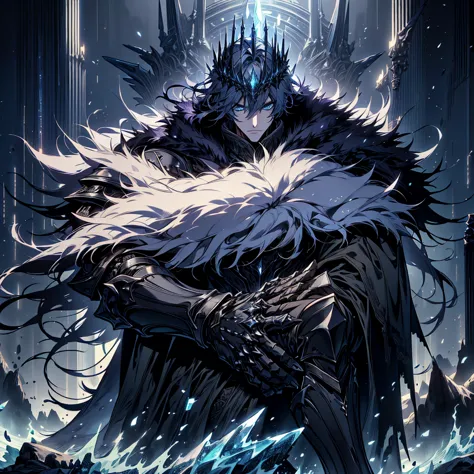 (Very detailed), (Masterpiece), (best quality), (wallpaper 8k Very detailed), Masterpiece,Very detailed,ice throne, Fantasy, Rea...