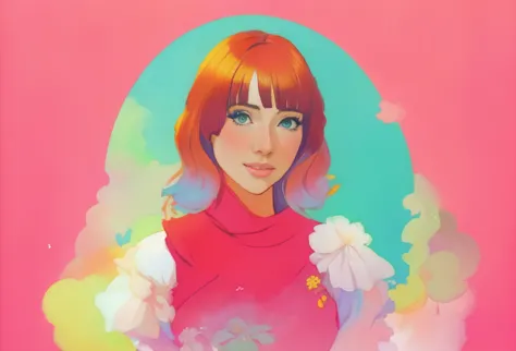 painting of a woman beautiful artwork illustration, inspired by itō shinsui, conrad roset and makoto shinkai, illustration style...