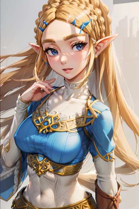 ((the best quality)), ((masterpiece)), (detailed), perfect face, sexy, attractive, ((4k)), big tits, princess zelda