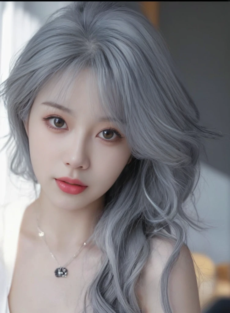 8K haute qualité，1 femme，cheveux gris：1.5