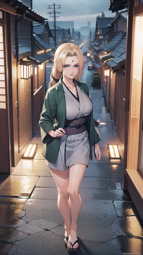 tsunade, Japanese clothes, sash, jacket,t5un4d3, mark,BREAK looking at viewer, BREAK (masterpiece:1.2), best quality, high resol...