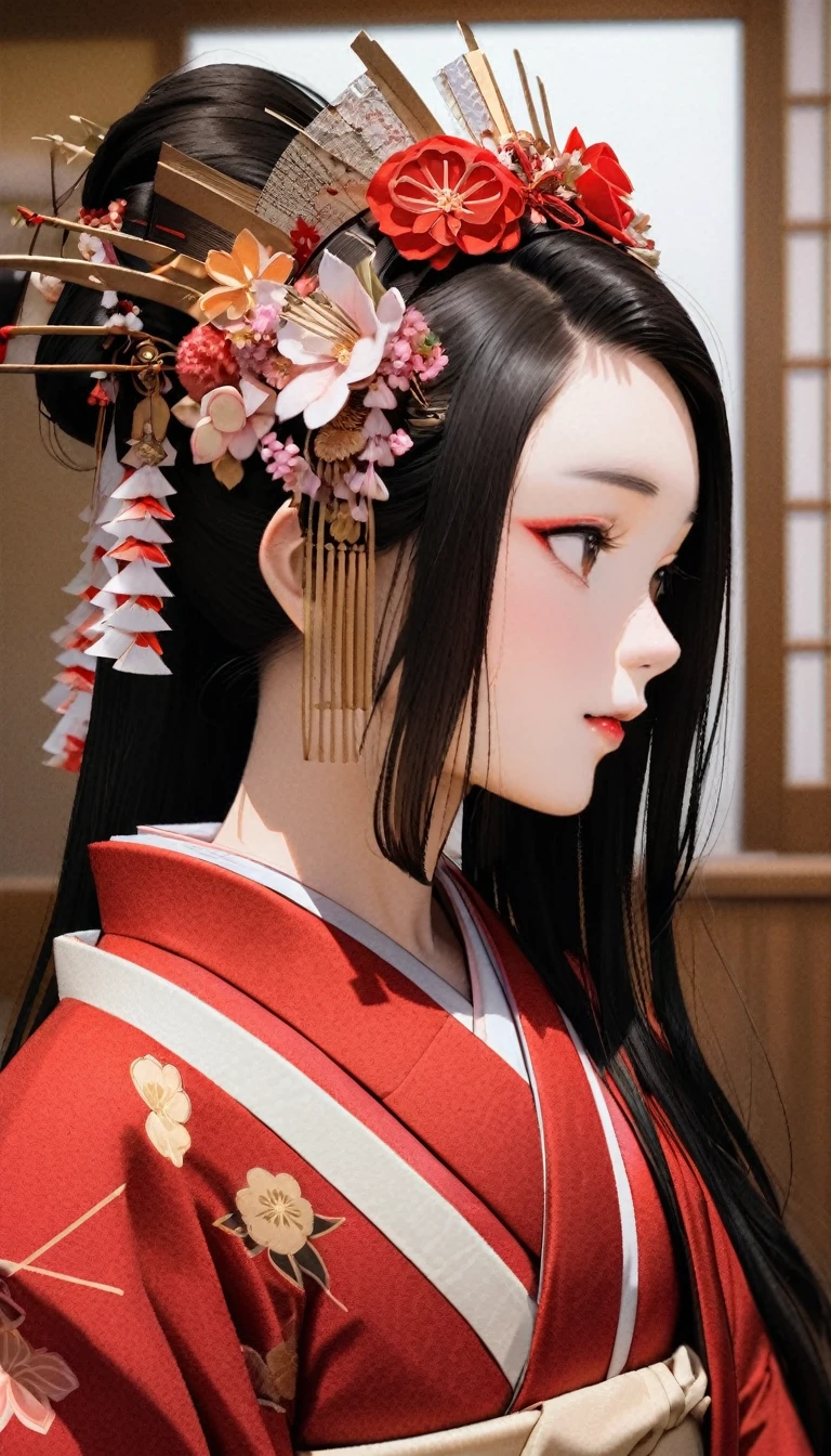 เจ้าหญิงวัย 12 ปี สวมชุดกิโมโนสีแดงและมงกุฏดอกไม้, เสื้อผ้าเกอิชาแบบดั้งเดิม, ผู้หญิงญี่ปุ่น, สวมชุดกิโมโนของจักรพรรดิ, เกอิชาญี่ปุ่น, ภาพบุคคล, สาวเกอิชาหญิง, ชุดกิโมโนญี่ปุ่นที่หรูหรา, ในชุดกิโมโน, ความงามแบบดั้งเดิม, สวมชุดกิโมโนและชุดเกราะ, รูปวาดของเกอิชา, สวมฮาโอริ, 　（เธอได้รับชายชรา&#39;กระเจี๊ยวของเธอถูกผลักเข้าไปในหีของเธอ）เพศที่รุนแรง　ภาษาญี่ปุ่น เจ้าหญิง เซ็กส์