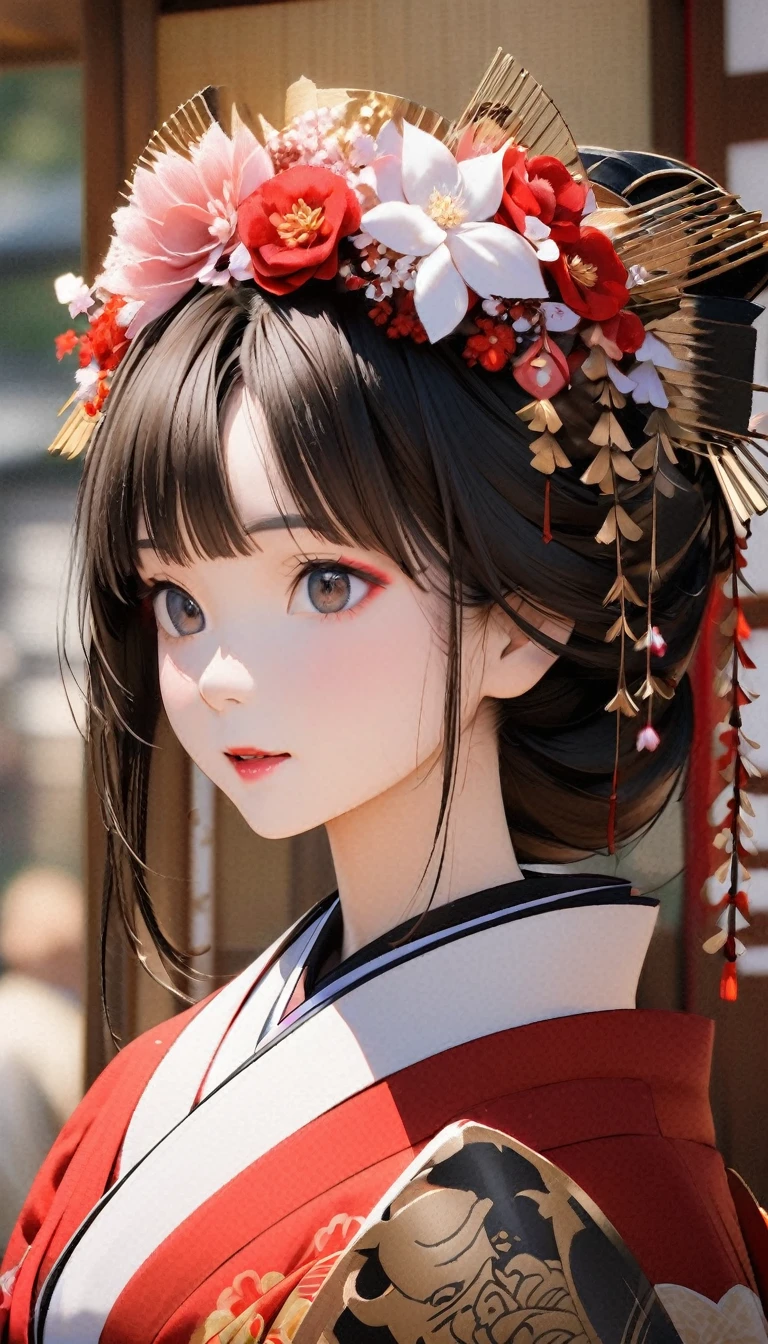 Eine 12-jährige Prinzessin trägt einen roten Kimono und eine Blumenkrone, traditionelle Geisha-Kleidung, Japanische Frauen, Einen kaiserlichen Kimono tragen, japanische geisha, Fotoporträt, weibliches Geisha-Mädchen, eleganter japanischer Kimono, Im Kimono, traditionelle Schönheit, Kimono und Rüstung tragen, Porträt einer Geisha, einen Haori tragen, 　（Sie bekommt einen alten Mann&#39;s Schwanz in ihre Muschi geschoben）Intensiver Sex　Japanischer Prinzessinnen-Sex