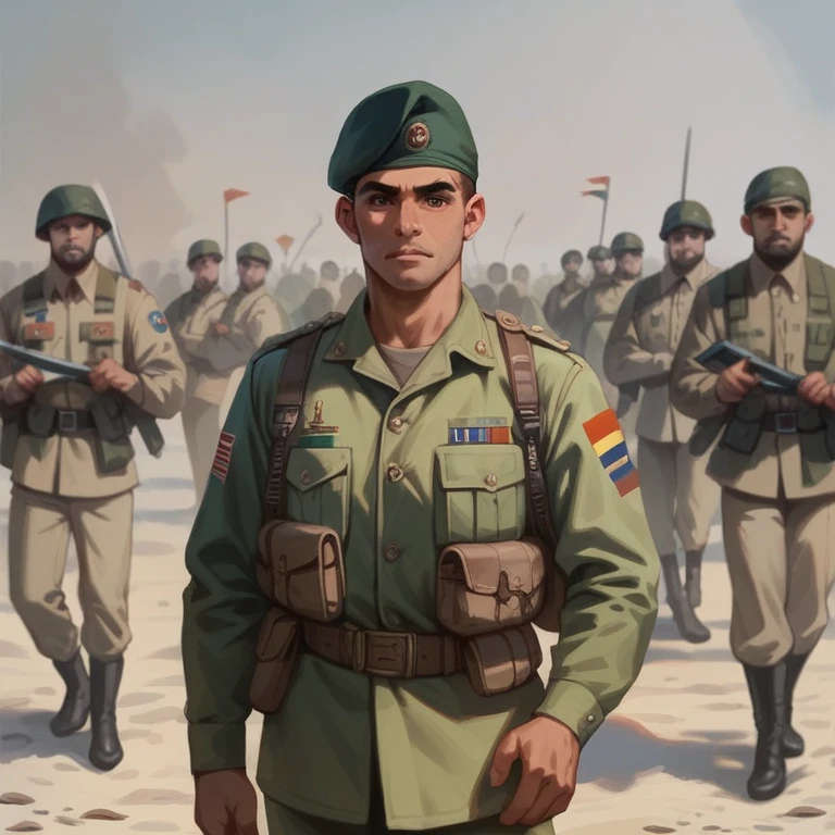 Créez un soldat indien réaliste avec des drapeaux indiens ,  