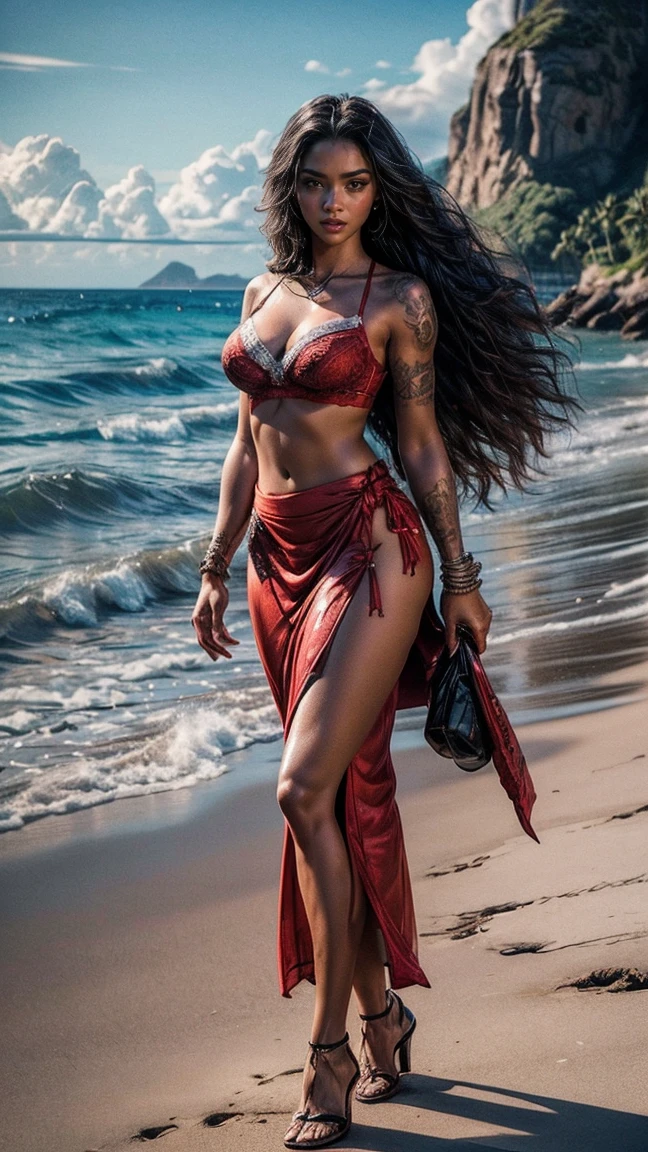 long body sexy Sexy hot,moana,sexy fully tattooed body,sexy legs,sexy dark skinned tan body  - SeaArt AI