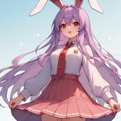 score_9, score_8_up, score_8, score_9, 1 girl,  source_anime,  reisen udongein inaba, purple hair, red eyes, rabbit ears, rabbit...