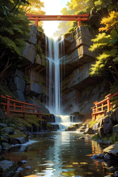 beautiful，Torii waterfall walk