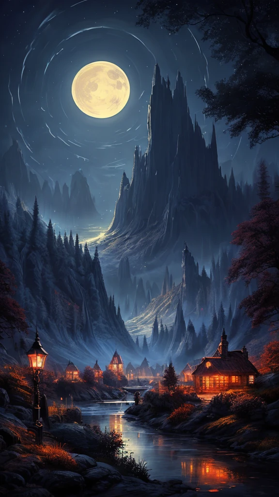 Mysterious night landscape