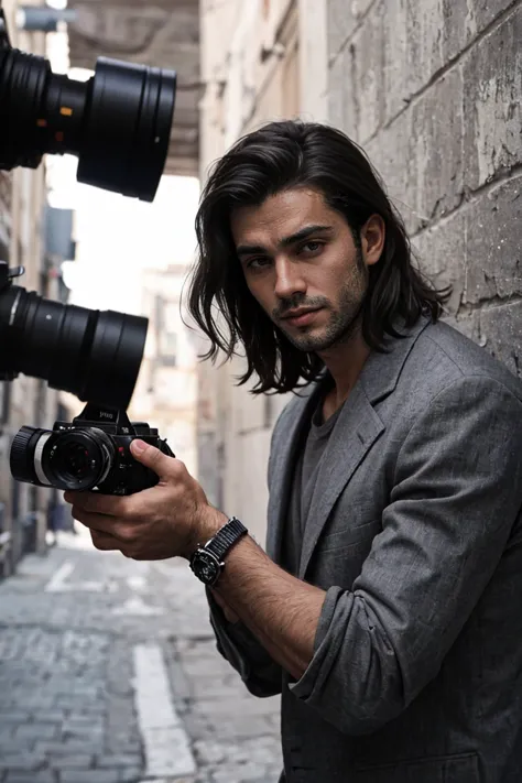 Leica shooting, Shadow play, Great lighting, Dokki shapes, gray eyes, black hair,Handsome men
