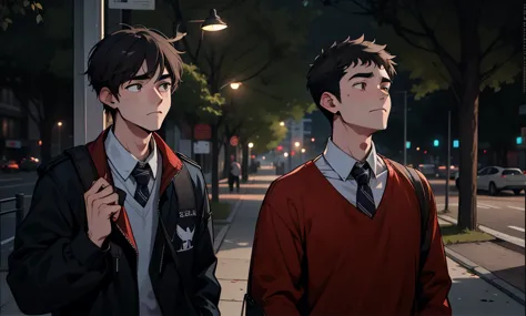 they are sad, somewhat distressed, two cute 18-year-old friends walk together